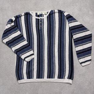 VTG 90s Alpine Ridge Men's 3X Henley Sweater Knit Grandpa Indie Sleaze Coastal